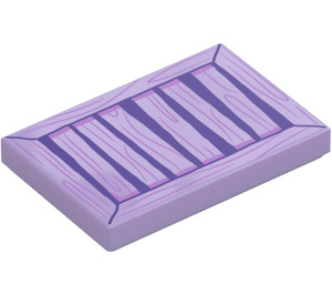 LEGO Lavender Tile 2 x 3 with Wood panels (26603 / 105215)