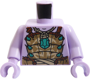 LEGO Lavande Torse avec Dark Tan Armor et Dark Azure Jewel et Spikes (973)