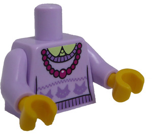 LEGO Lavendel Torso mit Pullover und Rot Halskette (973 / 88585)