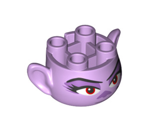 LEGO Lavender Troll Head with Barb Frown (66295)