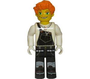 LEGO Lee con Nero Overall e Arancione Capelli Minifigure