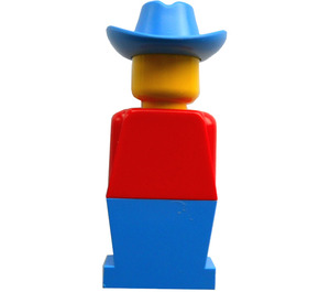 LEGO Legoland Old Type (Bleu Jambes, rouge Torse, Bleu Cow-boy Chapeau) Figurine