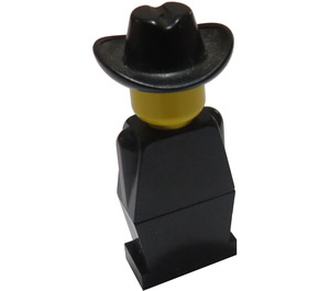 LEGO Legoland Old Type med Svart Cowboy Hatt Minifigur