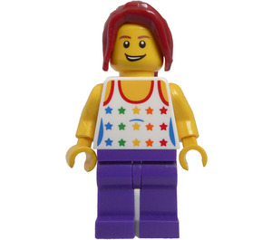 LEGO Legoland Tog Kvinde Passager Tank Top med Stjerner Minifigur