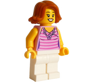 LEGO Legoland Vrouw met Roze Shirt Minifiguur