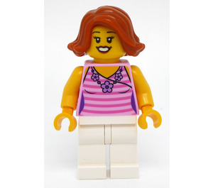 LEGO Legoland Woman met Pink Shirt minifiguur