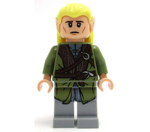 LEGO Legolas mit Olive Grün Robe und Kurz Cheek Lines Minifigur