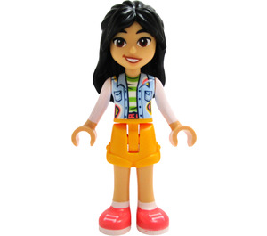 LEGO Liann (Blauw Jacket over Wit/Lime Top) minifiguur
