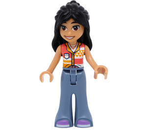 LEGO Liann with Coral and Orange Shirt and Flares Minifigure