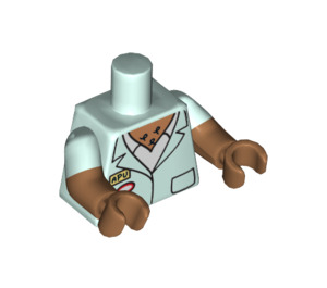 LEGO Helles Aqua Apu Nahasapeemapetilon mit Name Tag Minifigur Torso (973 / 16360)