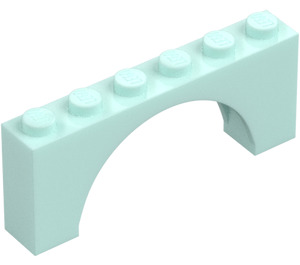 LEGO Light Aqua Arch 1 x 6 x 2 Medium Thickness Top (15254)