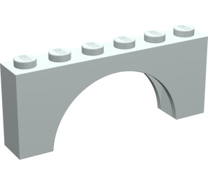 LEGO Helles Aqua Bogen 1 x 6 x 2 Dickes Oberteil und verstärkte Unterseite (3307)
