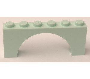 LEGO Light Aqua Arch 1 x 6 x 2 Thin Top without Reinforced Underside (12939)