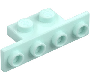 LEGO Light Aqua Bracket 1 x 2 - 1 x 4 with Rounded Corners and Square Corners (28802)