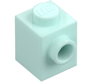 LEGO Light Aqua Brick 1 x 1 with Stud on One Side (87087)