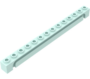 LEGO Light Aqua Brick 1 x 14 with Channel (4217)