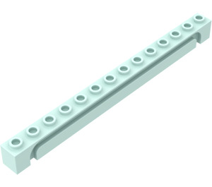 LEGO Light Aqua Brick 1 x 14 with Groove (4217)