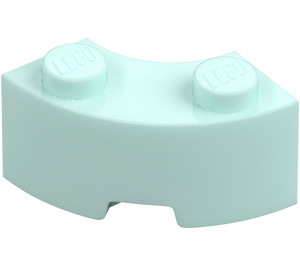 LEGO Light Aqua Brick 2 x 2 Round Corner with Stud Notch and Reinforced Underside (85080)