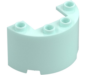 LEGO Light Aqua Cylinder 2 x 4 x 2 Half (24593 / 35402)