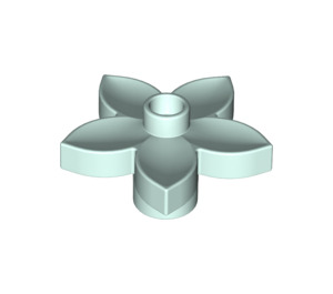 LEGO Helles Aqua Duplo Blume mit 5 Angular Blütenblätter (6510 / 52639)
