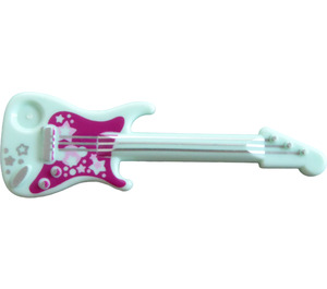 LEGO Light Aqua Electric Guitar with Magenta Pickguard and Stars (11640 / 11973)