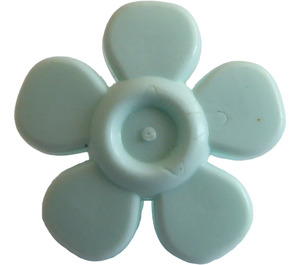 LEGO Light Aqua Flower with Smooth Petals with Small Pin (93080)