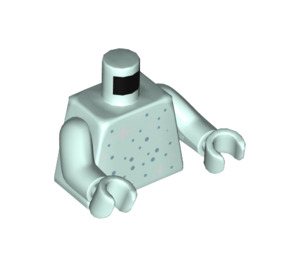 LEGO Light Aqua Guy Diamond Minifig Torso (973 / 76382)