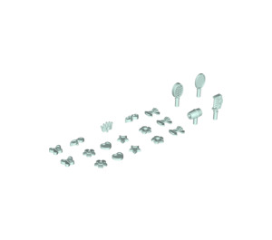 LEGO Licht aqua Haar Accessoires Pack (93080 / 96389)