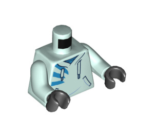 LEGO Light Aqua Jack Davids Minifig Torso (973 / 76382)