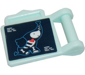LEGO Light Aqua Medical Clipboard with Elephant X-Ray Sticker