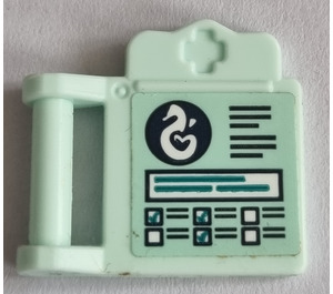 LEGO Light Aqua Medical Clipboard with Heartlake Rescue Seahorse Logo, Lines and Check Boxes Sticker