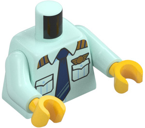 LEGO Aqua Clair Minifigurine Torse (973 / 76382)