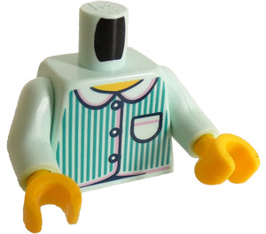 LEGO Light Aqua Minifig Torso with Striped Outfit (973)