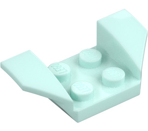 LEGO Light Aqua Mudguard Plate 2 x 2 with Flared Wheel Arches (41854)