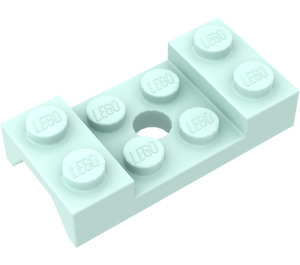 LEGO Light Aqua Mudguard Plate 2 x 4 with Arches with Hole (60212)