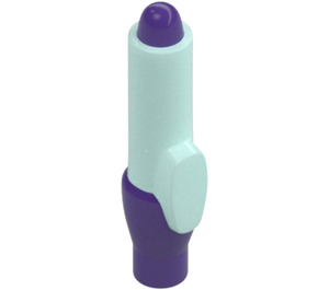 LEGO Light Aqua Pen with Dark Purple Tip (35809)