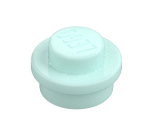 LEGO Licht aqua Plaat 1 x 1 Rond (6141 / 30057)