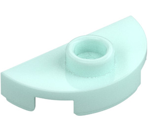 LEGO Lys aqua Plate 1 x 2 Rund Semicircle (1745)