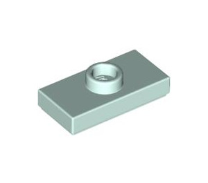 LEGO Light Aqua Plate 1 x 2 with 1 Stud (with Groove) (3794 / 15573)