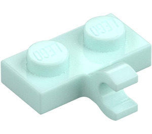 LEGO Světlá aqua Deska 1 x 2 s Horizontální klip (11476 / 65458)