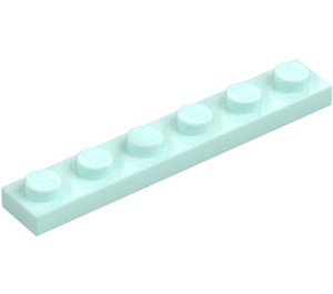 LEGO Aguamarina claro Placa 1 x 6 (3666)