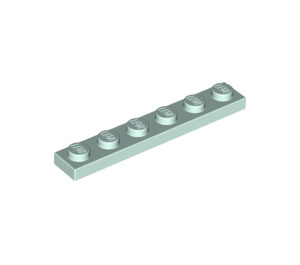 LEGO Light Aqua Plate 1 x 6 (3666)