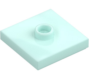 LEGO Light Aqua Plate 2 x 2 with Groove and 1 Center Stud (23893 / 87580)