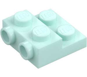 LEGO Světlá aqua Deska 2 x 2 x 0.7 s 2 Cvočky na Postranní (4304 / 99206)