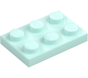 LEGO Ljus Aqua Platta 2 x 3 (3021)