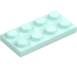 LEGO Lyse-Aqua Plade 2 x 4 (3020)