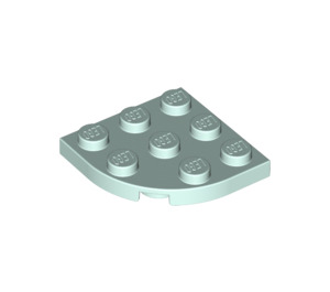 LEGO Light Aqua Plate 3 x 3 Round Corner (30357)