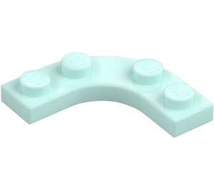 LEGO Vaalea vedensininen Levy 3 x 3 Pyöristetty Kulma (68568)