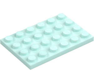 LEGO Light Aqua Plate 4 x 6 (3032)