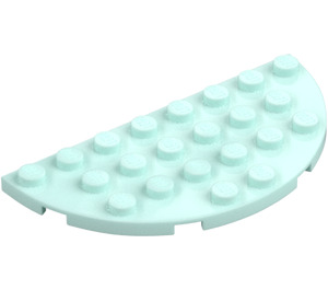 LEGO Licht aqua Plaat 4 x 8 Rond Halve Cirkel (22888)